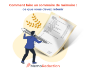 Сomment faire un sommaire de mémoire - Memoredaction