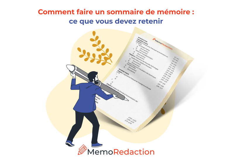 Сomment faire un sommaire de mémoire - Memoredaction