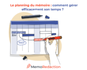 Le planning de mémoire : tout ce qu'il faut savoir