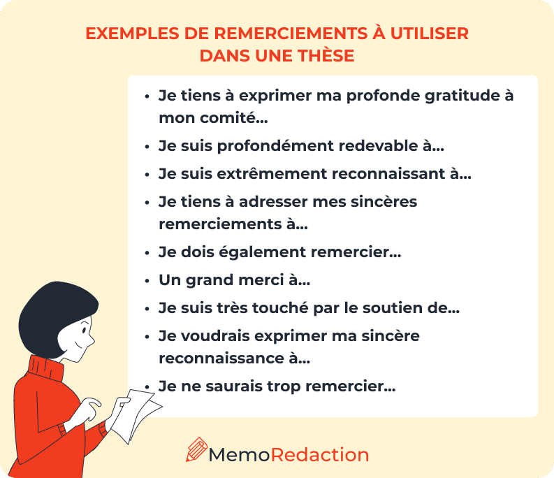 Exemples de remerciements thèse - formules