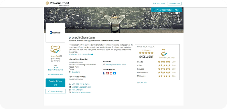 avis proredaction provenexpert
