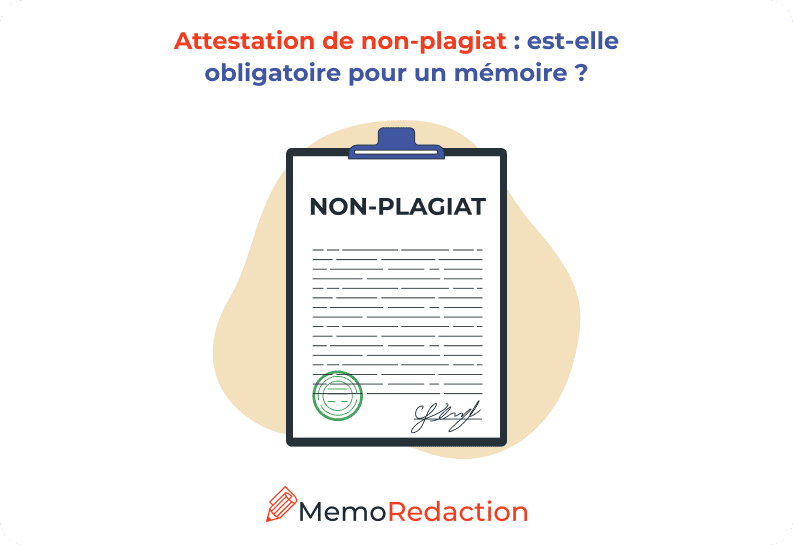 Attestation de non plagiat